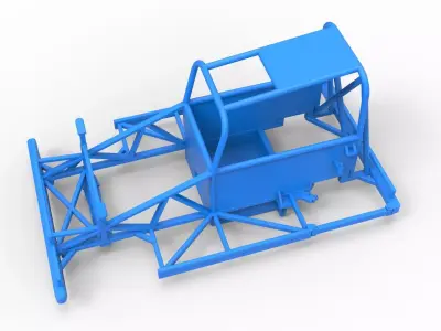 Frame of New Zealand Ministock car Scale 1 to 25 3D print model