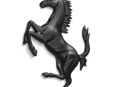 Ferrari horse logo 02 3D print model