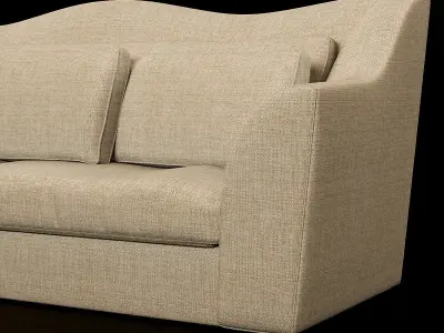 contemporary fabric sofa 3D model