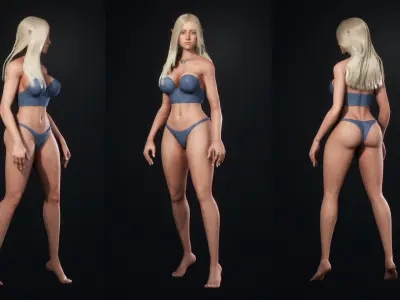 Elven Ranger - Game Ready Character for Unreal Engine Low-poly 3D model