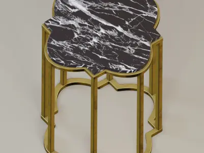 Quatrefoil accent table 3D model