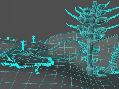 Alien fruit world 3D model