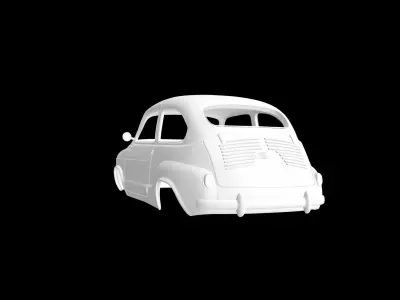 Fiat 600 hardtop 3D print model