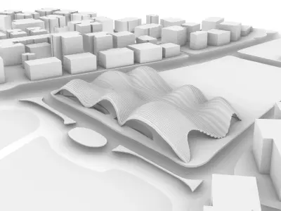 Organic Shell Roof Modeling  Low-poly 3D model