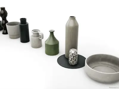 Interior Decoration PBR Game Ready Low-poly 3D model