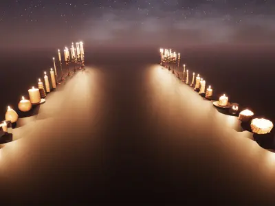 Candles Package  100 Variations Low-poly 3D model