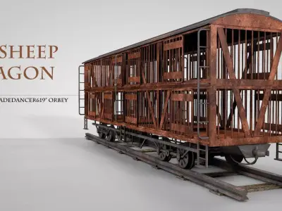 LL Sheep Wagon 3D model