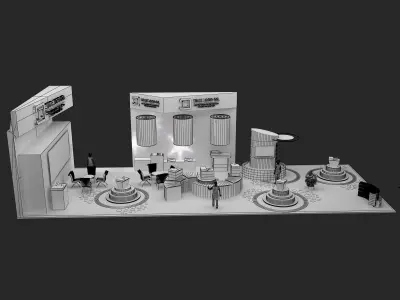 Booth Exhibition Stand a465f 3D model