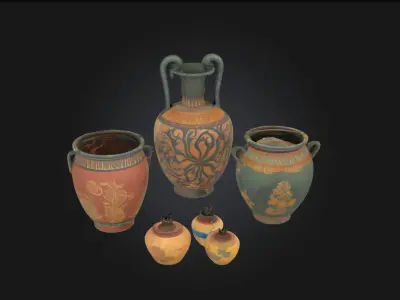 Ancient Ceramic Collection Historical Pottery 3D model