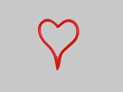 Heart icon v 14 3D model