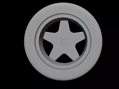 Touring RC Car Sport Rally Wheel 3D print model