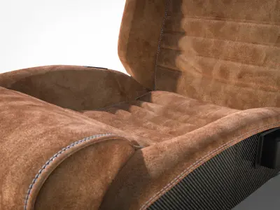 Sport car seat 3D model