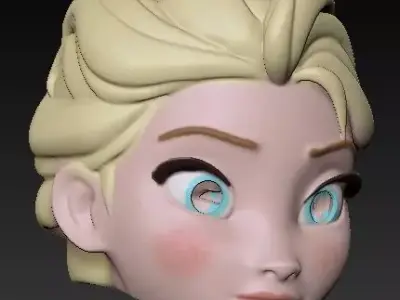 Elsa Head from Frozen 3D print model