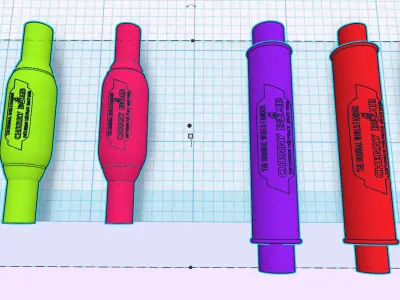 1-25th scale mufflers 3D print model
