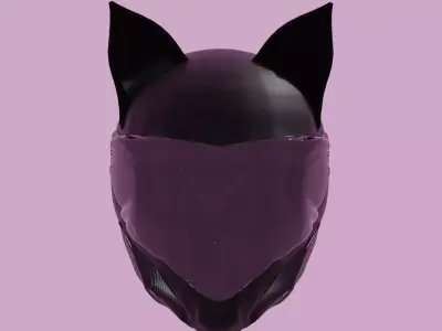helmet cat ear Free low-poly 3D model