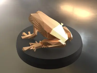 Parametric Frog Low-poly 3D model