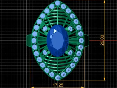 LUXURY RUBY WEDDING RIG 3D PRINTABLE MODEL  3D print model