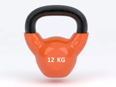 Kettlebell 12 KG Orange 3D model