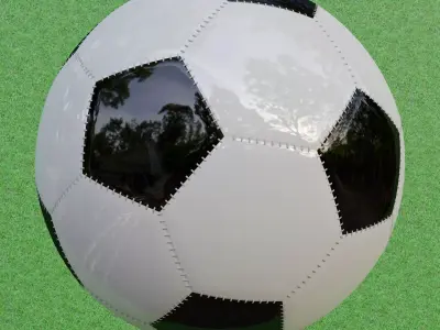 Soccer ball low-poly game-ready Low-poly 3D model