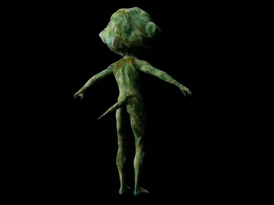 Rigged Alien Character - Fretzo 3D model
