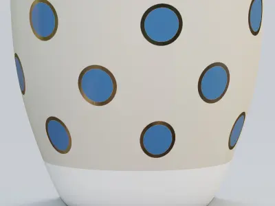 Vase24 vase with polka dots 3D model