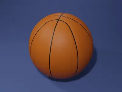 3D Basket Ball Model - Low Poly - Textures In Low-poly 3D model