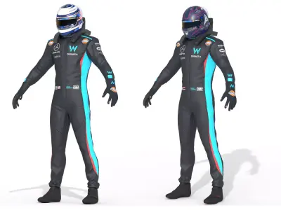 F1 Williams Suit 2023 3D model