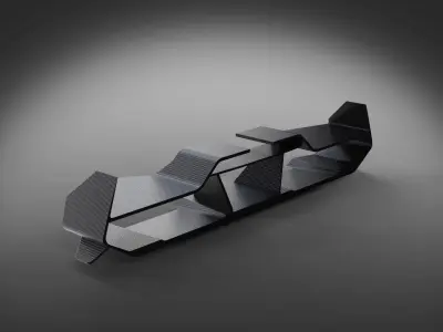 Rc rear wing gt spoiler auto motor 3D model