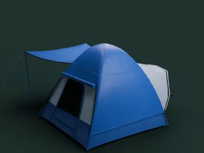 Car Tent Low-poly 3D model
