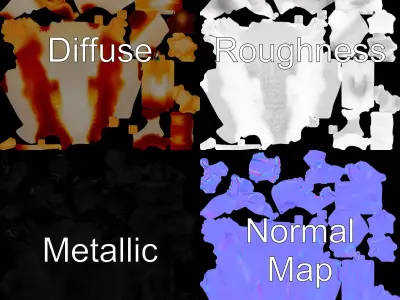 Cheerful Chipmunk Character model pack Low-poly 3D model