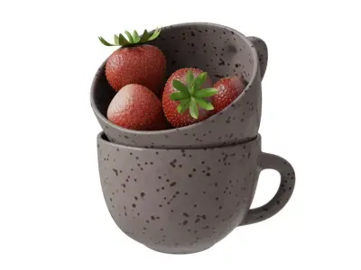 Strawberry Cup 3D model