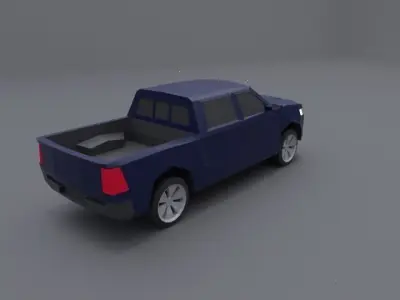 Dodge Ram 2019 lowpoly 3D model Low-poly 3D model