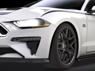 Mustang RTR Low-poly 3D model