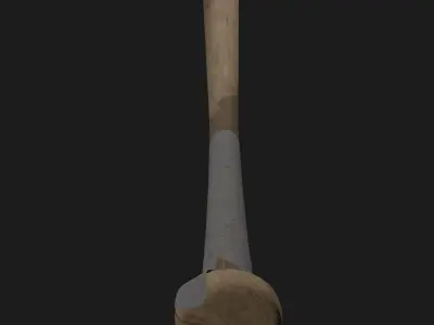 Post Apocalyptic Survival Baseball Bat Low-poly 3D model