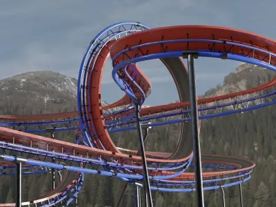 Acrobatic Track Low-poly 3D model