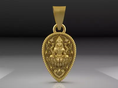 Laxmi Pendant-007  3D print model