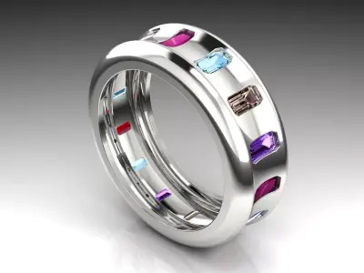 Jewelry Ring 3D print model 16
