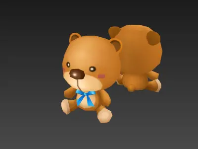 Teddy bear  Low-poly 3D model
