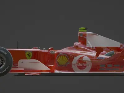 ferrari f2004 Low-poly 3D model