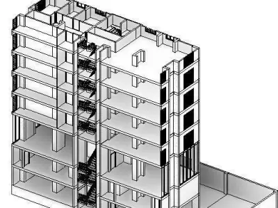 Apartment Project Revit Model 3D model