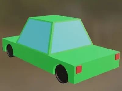 Low poly Car Game Ready Free 3D model