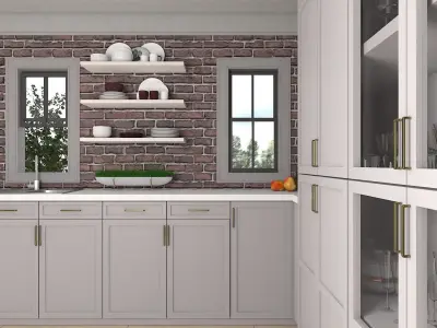 Brick Wall Kitchen  3D model