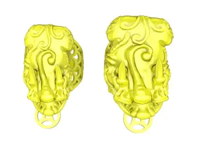 Luxury Pixiu Feng Shui Men Ring 3D Model 5403 3D print model