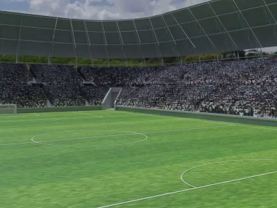 Soccer Stadium - Soccer Fans Low-poly 3D model purchase