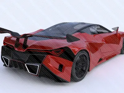 Concept Supersport Car 3D Model 3D model