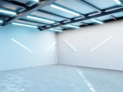 Car studio interior 3D model