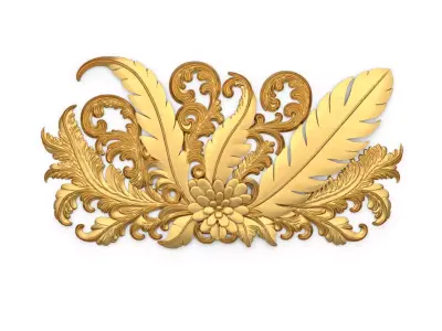 Modern Relief Wall Mural Decor CNC 3D Print 03 3D print model