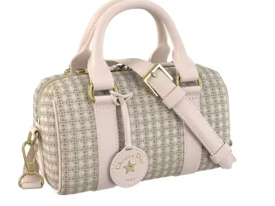 Dior Groove mini Bag Cream Low-poly 3D model