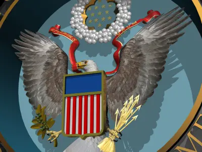 Seal of the US and The  President of the US 3D model