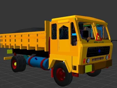 Leyland tipper Low-poly 3D model